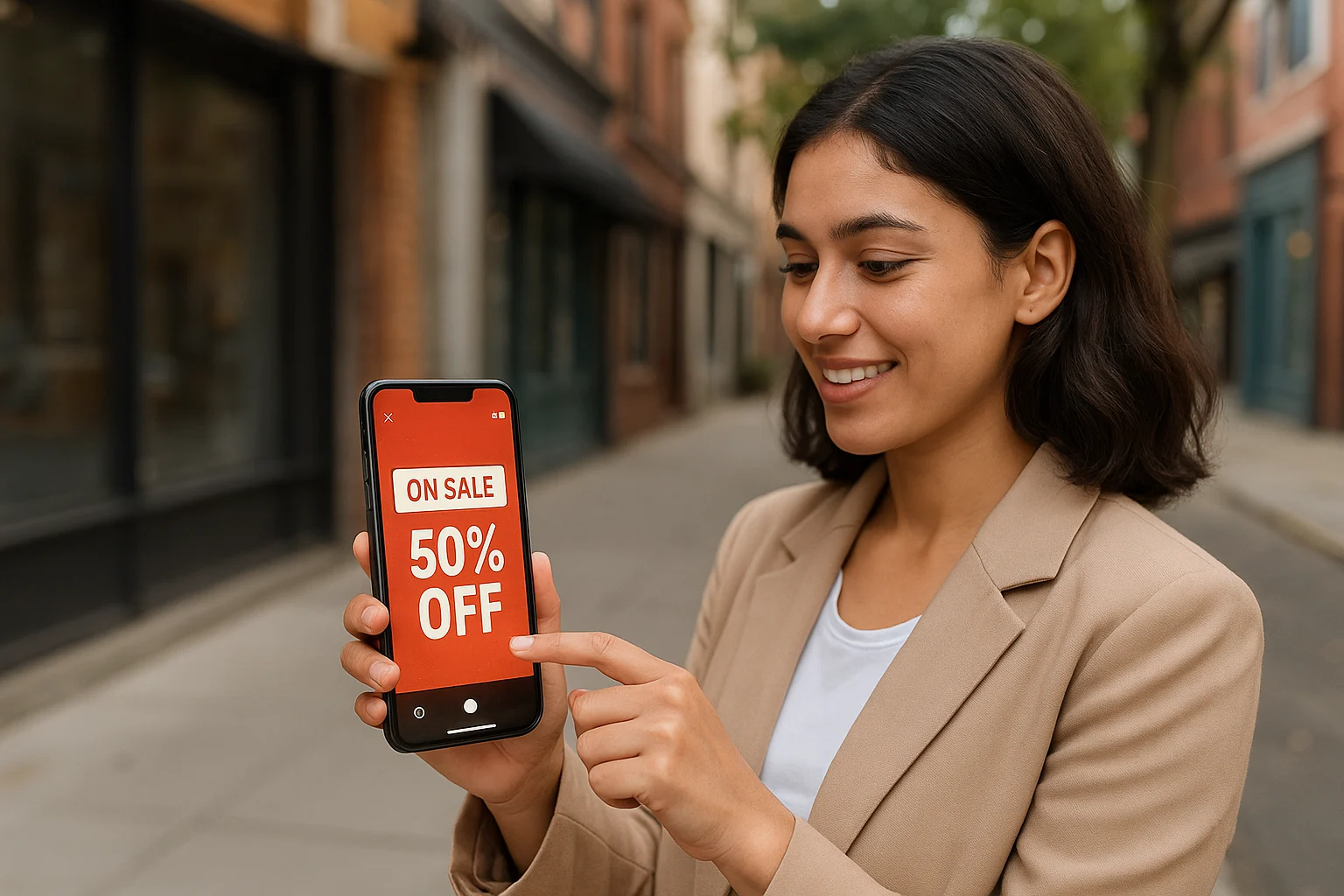 Publicación de oferta comercial en Instagram Stories desde negocio local